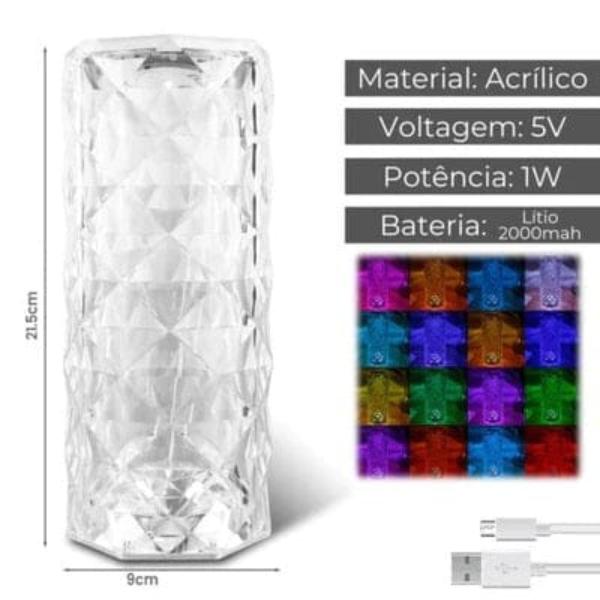 luminaria de mesa led