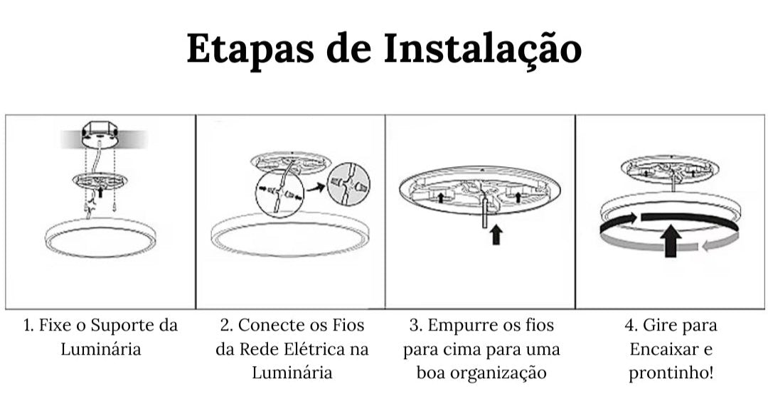 Luminária de Teto Plafon LED Inteligente Lumaire