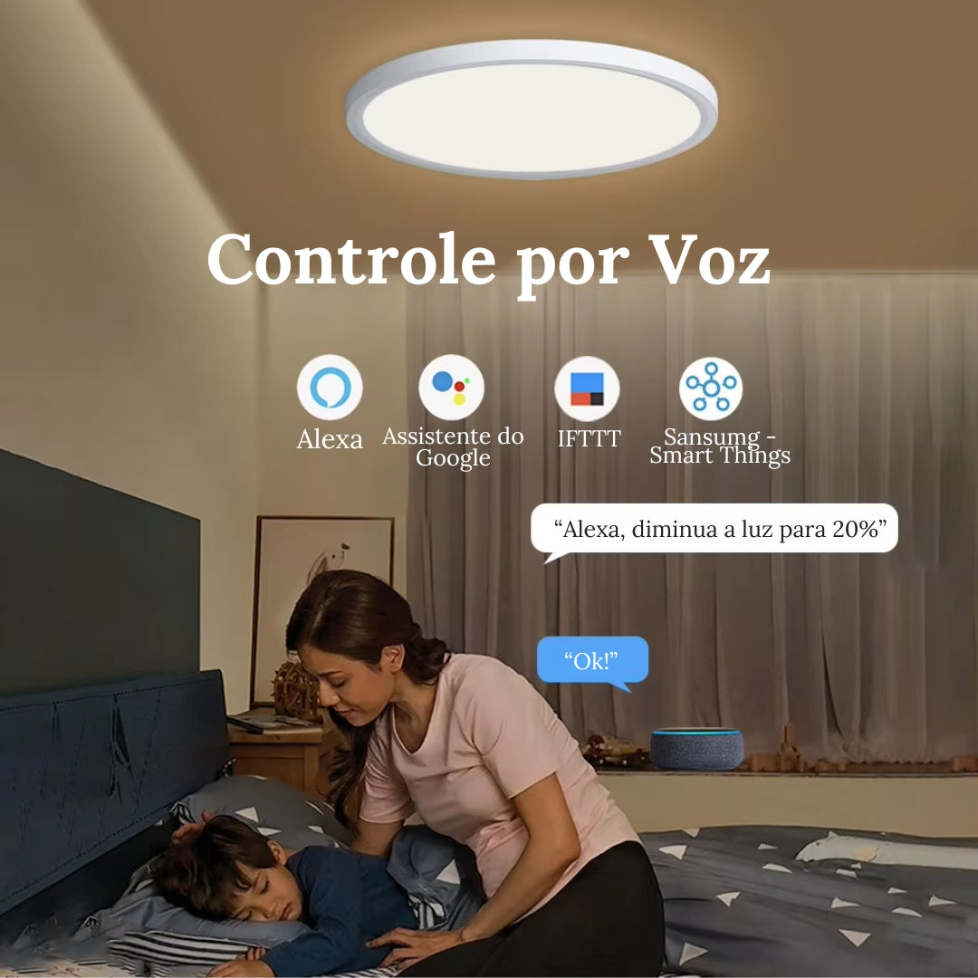 Luminária de Teto Plafon LED Inteligente Lumaire