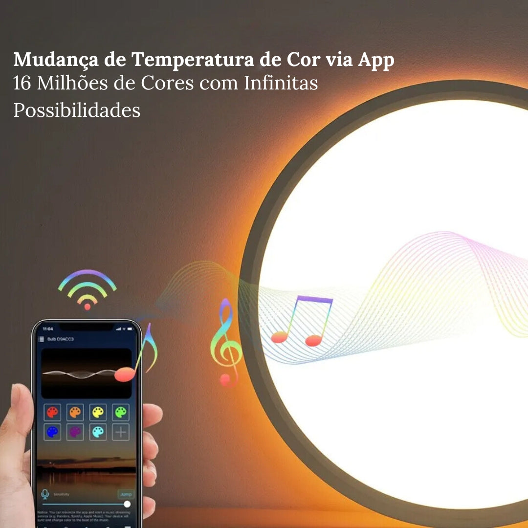 Luminária de Teto Plafon LED Inteligente Lumaire