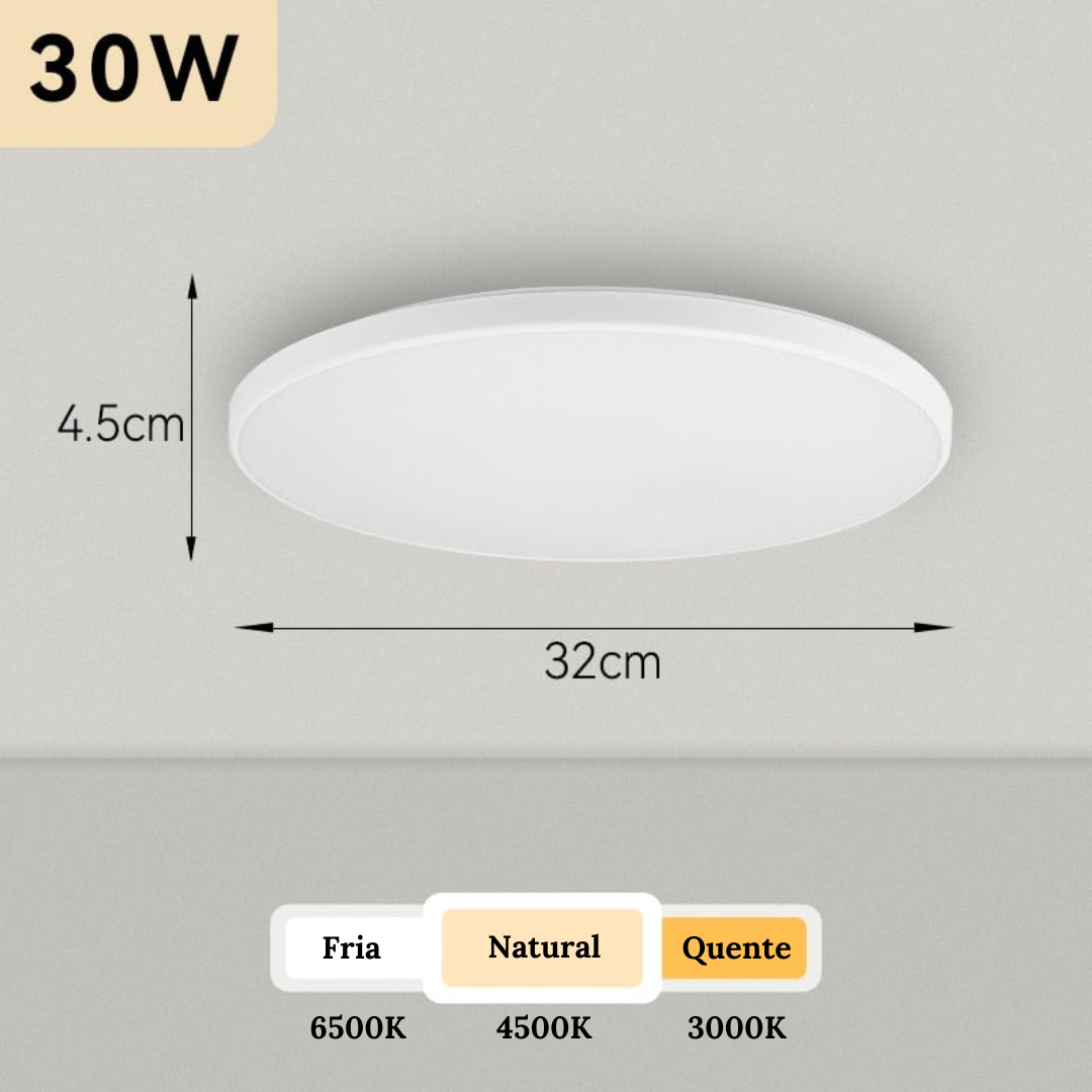 Luminária de Teto Plafon Led Sobrepor Moderna Lucent