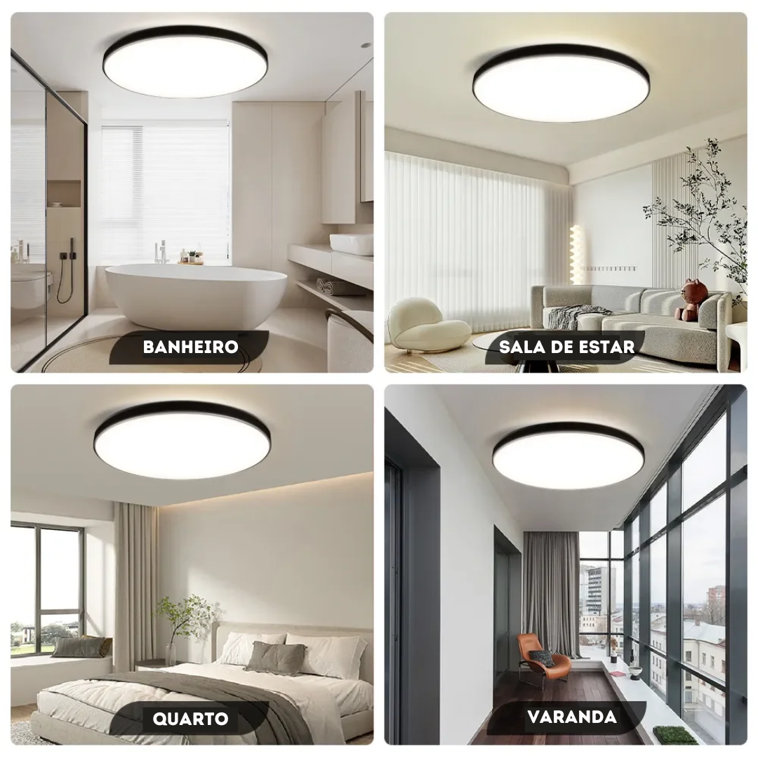 Luminária de Teto Plafon Led Sobrepor Moderna Lucent