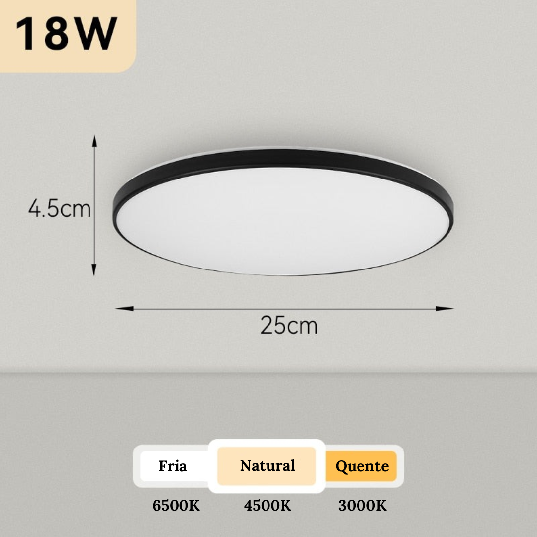 Luminária de Teto Plafon Led Sobrepor Moderna Lucent