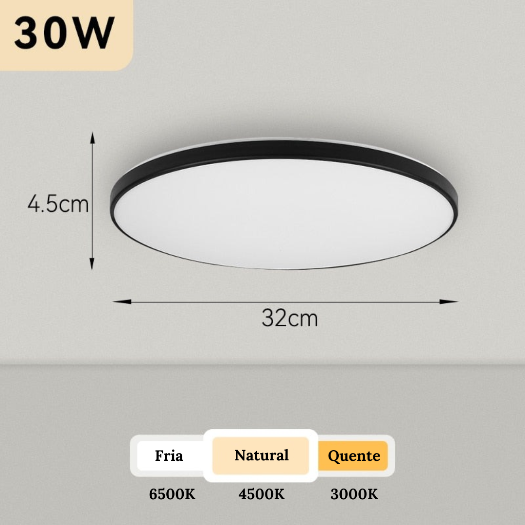 Luminária de Teto Plafon Led Sobrepor Moderna Lucent