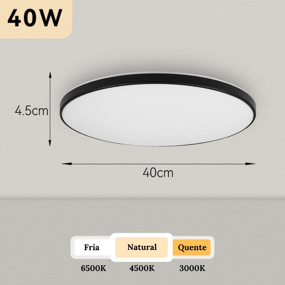 Luminária de Teto Plafon Led Sobrepor Moderna Lucent