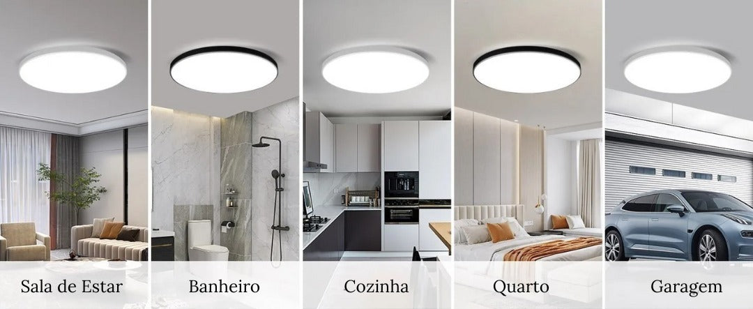 Luminária de Teto Plafon Led Sobrepor Redondo Solis
