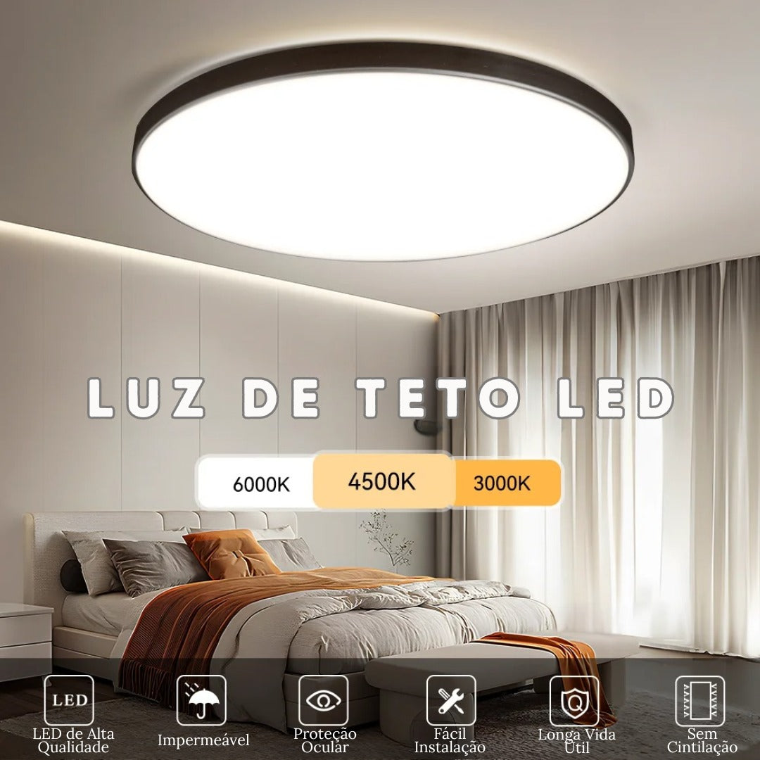 Luminária de Teto Plafon Led Sobrepor Redondo Solis