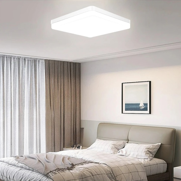 Luminária De Teto Plafon Quadrado LED Bivolt Aurum