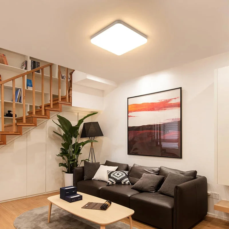 Luminária De Teto Plafon Quadrado LED Bivolt Aurum