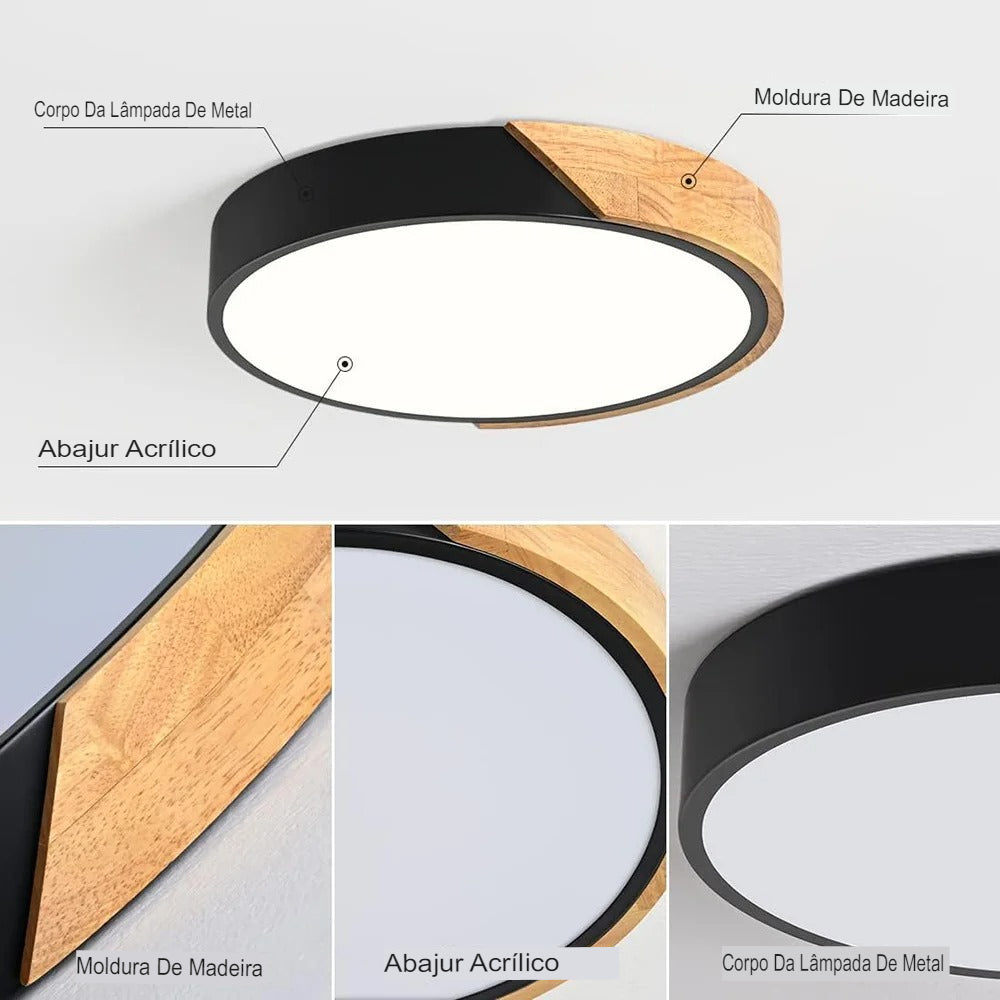 Luminária de Teto Plafon Redondo LED Aether