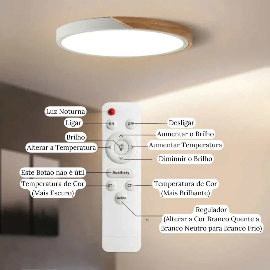 Luminária de Teto Plafon Redondo LED Aether