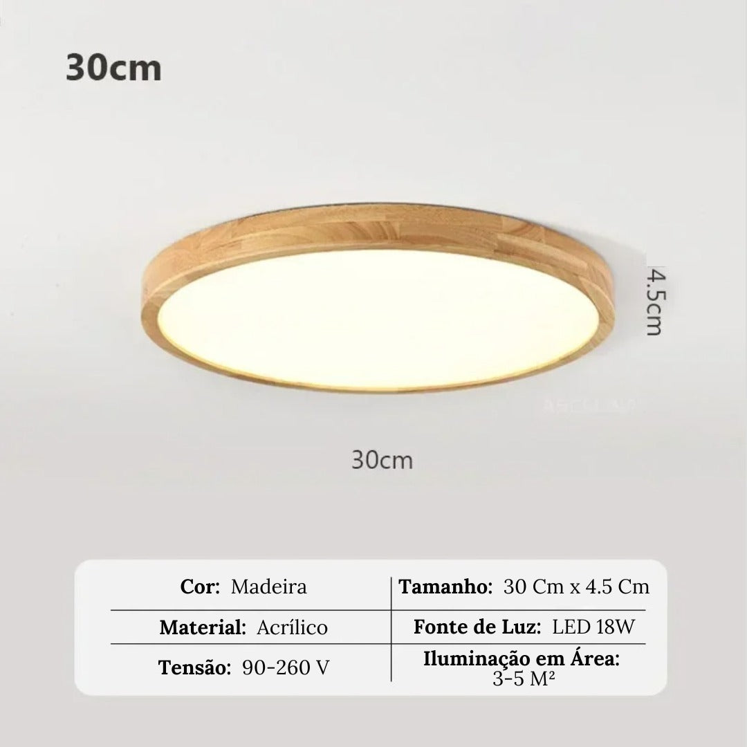 Luminária de Teto Plafon Redondo Led Moderno Lumière