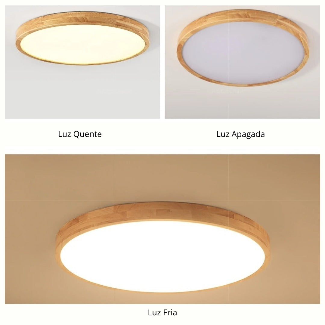 Luminária de Teto Plafon Redondo Led Moderno Lumière