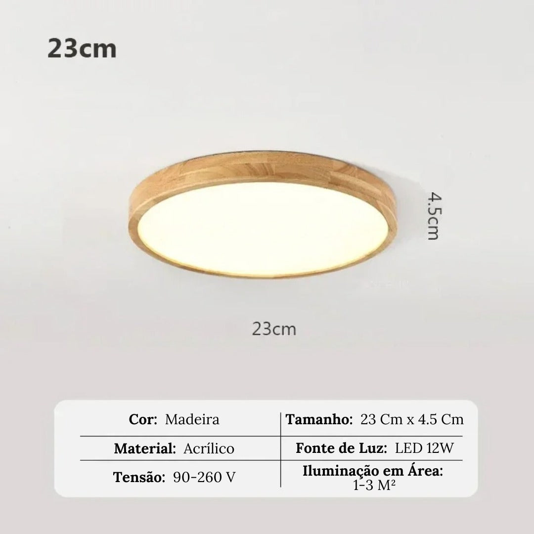 Luminária de Teto Plafon Redondo Led Moderno Lumière