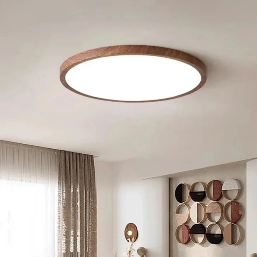 Plafon Led Sobrepor Redondo Wood Luxor