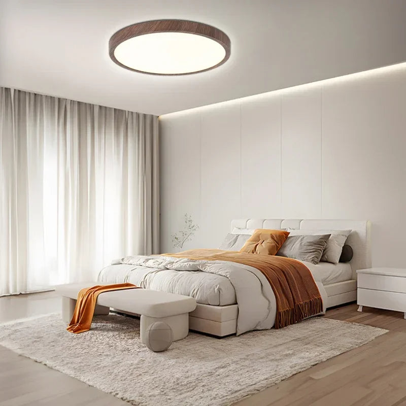 Plafon Led Sobrepor Redondo Wood Luxor
