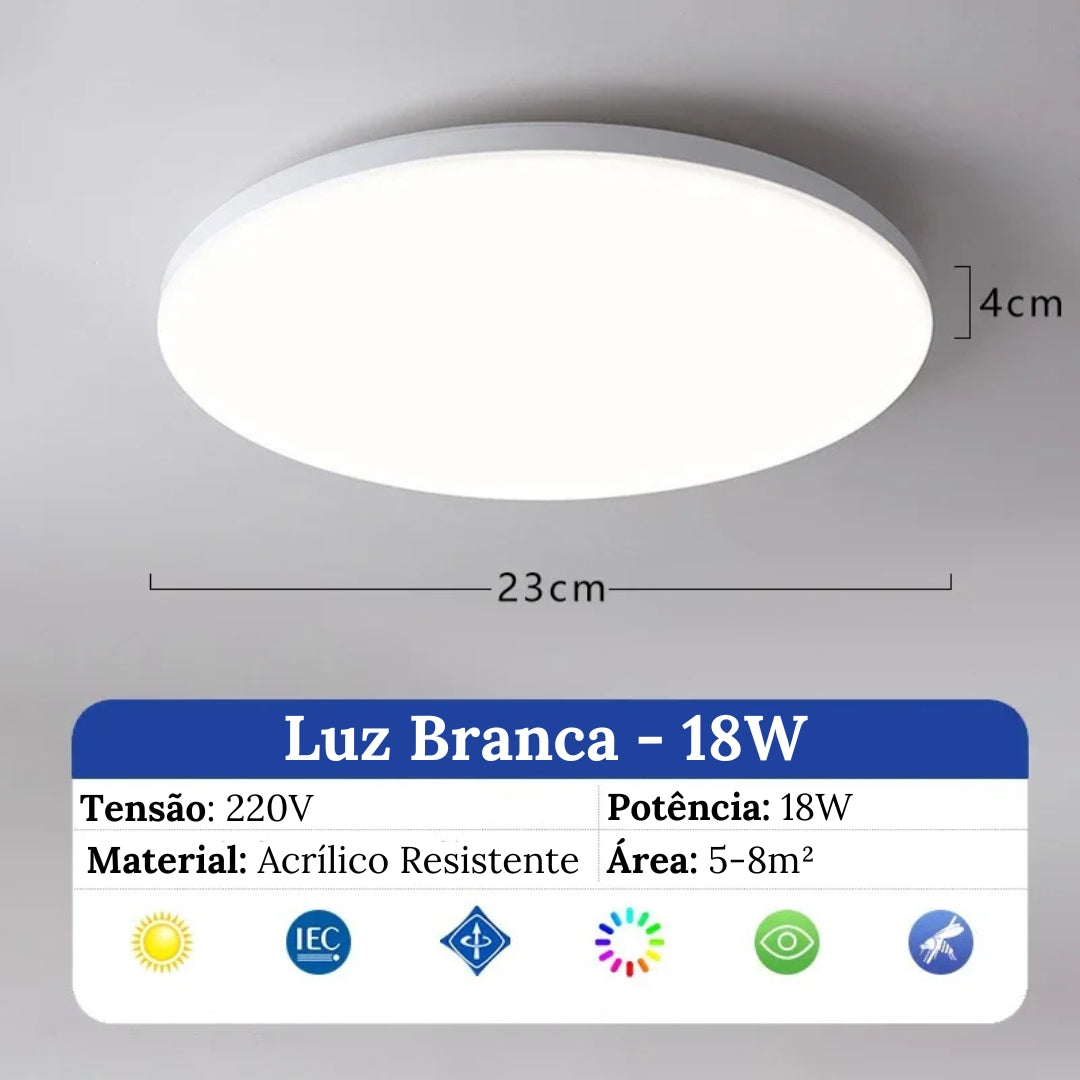 Plafon Redondo Led Sobrepor De Embutir Brilliance