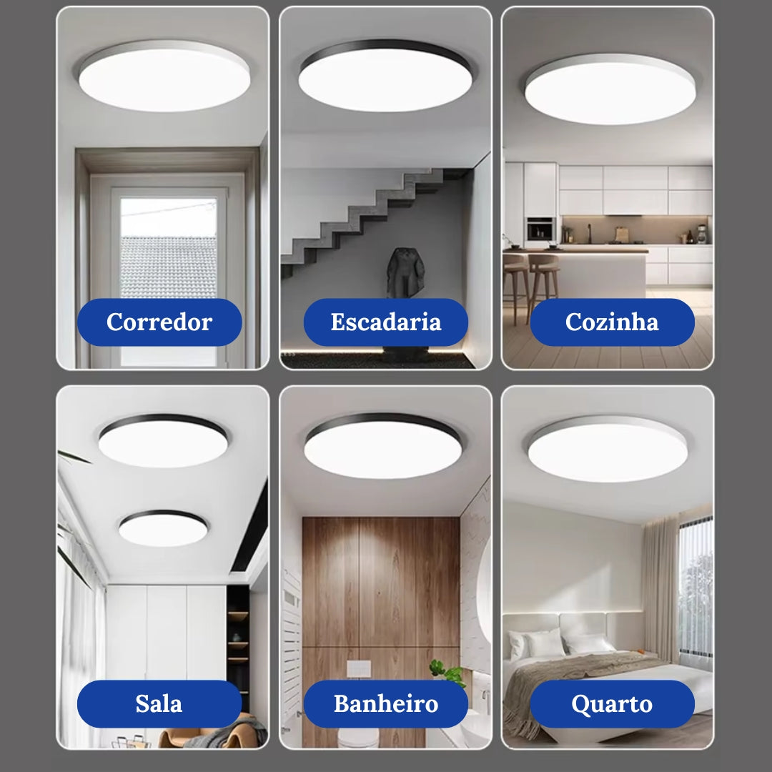 Plafon Redondo Led Sobrepor De Embutir Brilliance
