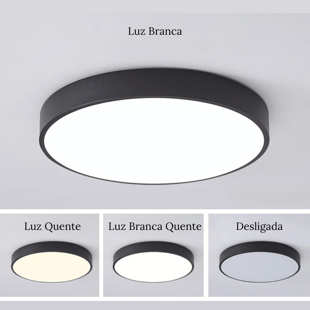 Plafon Sobrepor Led Nórdico Clarity