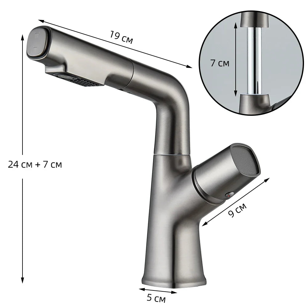 Torneira Gourmet Monocomando Para Banheiro Extensível Nimbus